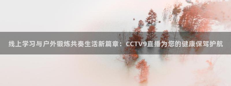 nba无插件直播飞速体育直播：线上学习与户外锻炼共奏生活新篇章：CCTV9直播为您的健康保驾护航